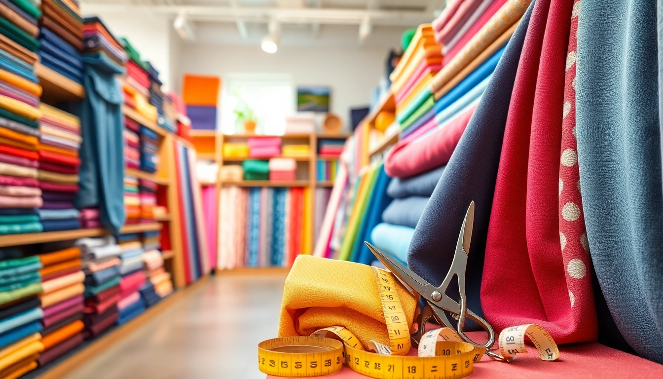 Koop hoogwaardige stoffen bij https://www.stofnodig.nl met diverse kleuren en texturen in een sfeervolle winkel.